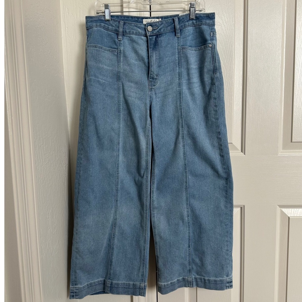 Unpublished‎ Greta Crop Wide Leg High Rise Jeans Light Wash Size 31